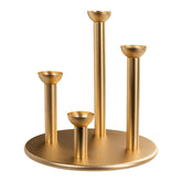 Pipe advent candle holder, 18,5 cm, gold
