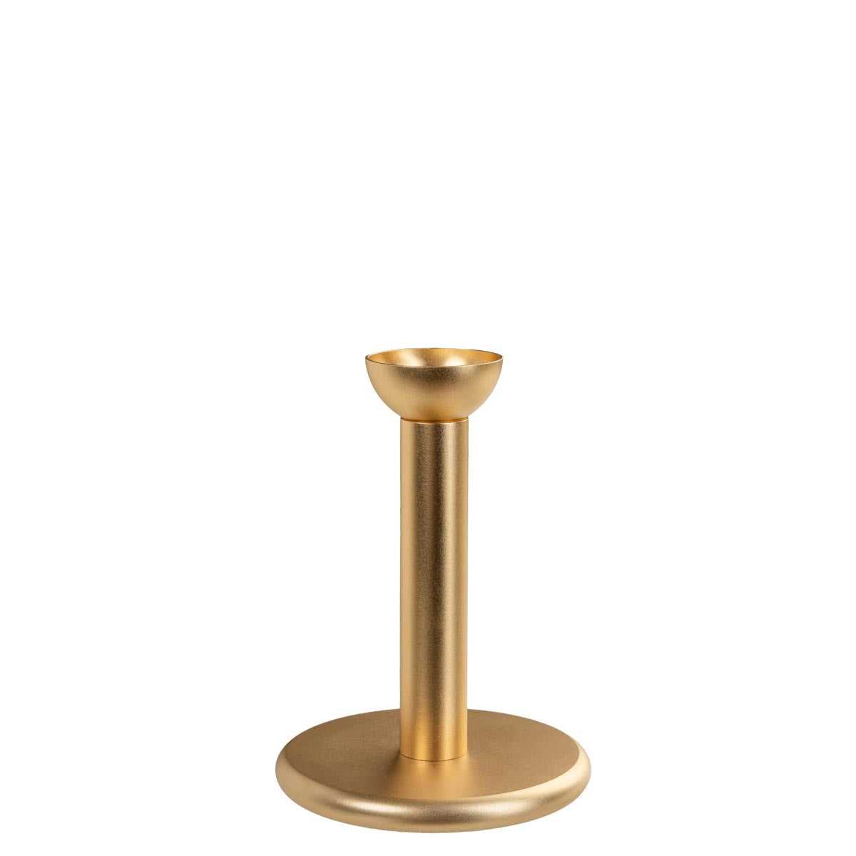 Pipe candleholder, 10 cm, gold