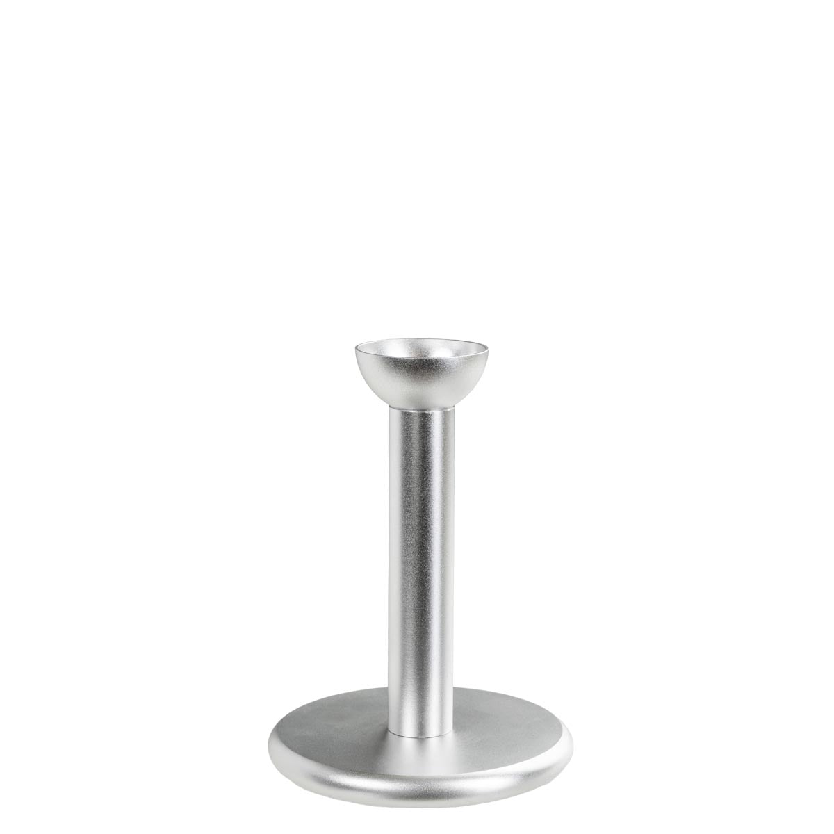 Pipe candleholder, 10 cm, silver