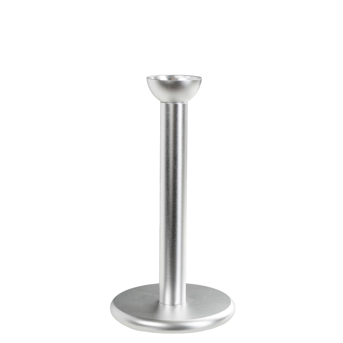 Pipe candleholder, 14 cm, silver