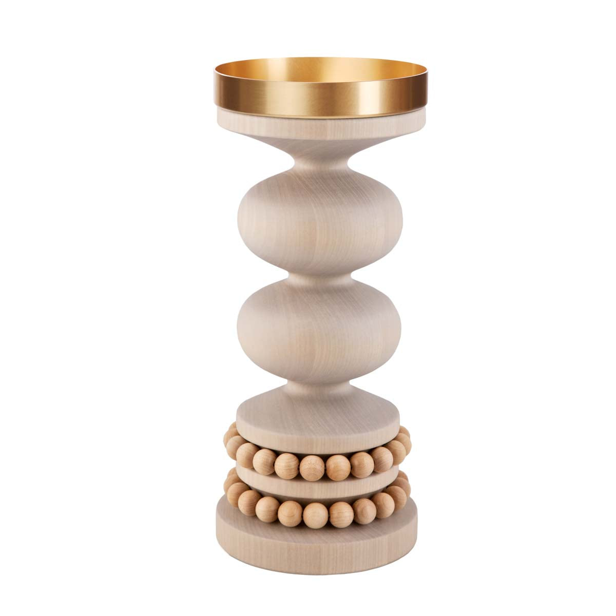 Tsaaritar candleholder, varnished wood and gold