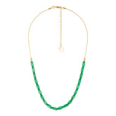 Elvira necklace, green and gold