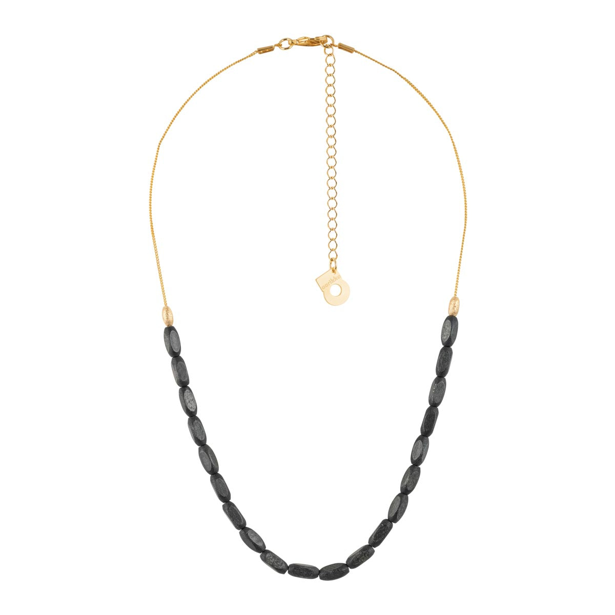 Elvira necklace, black and gold