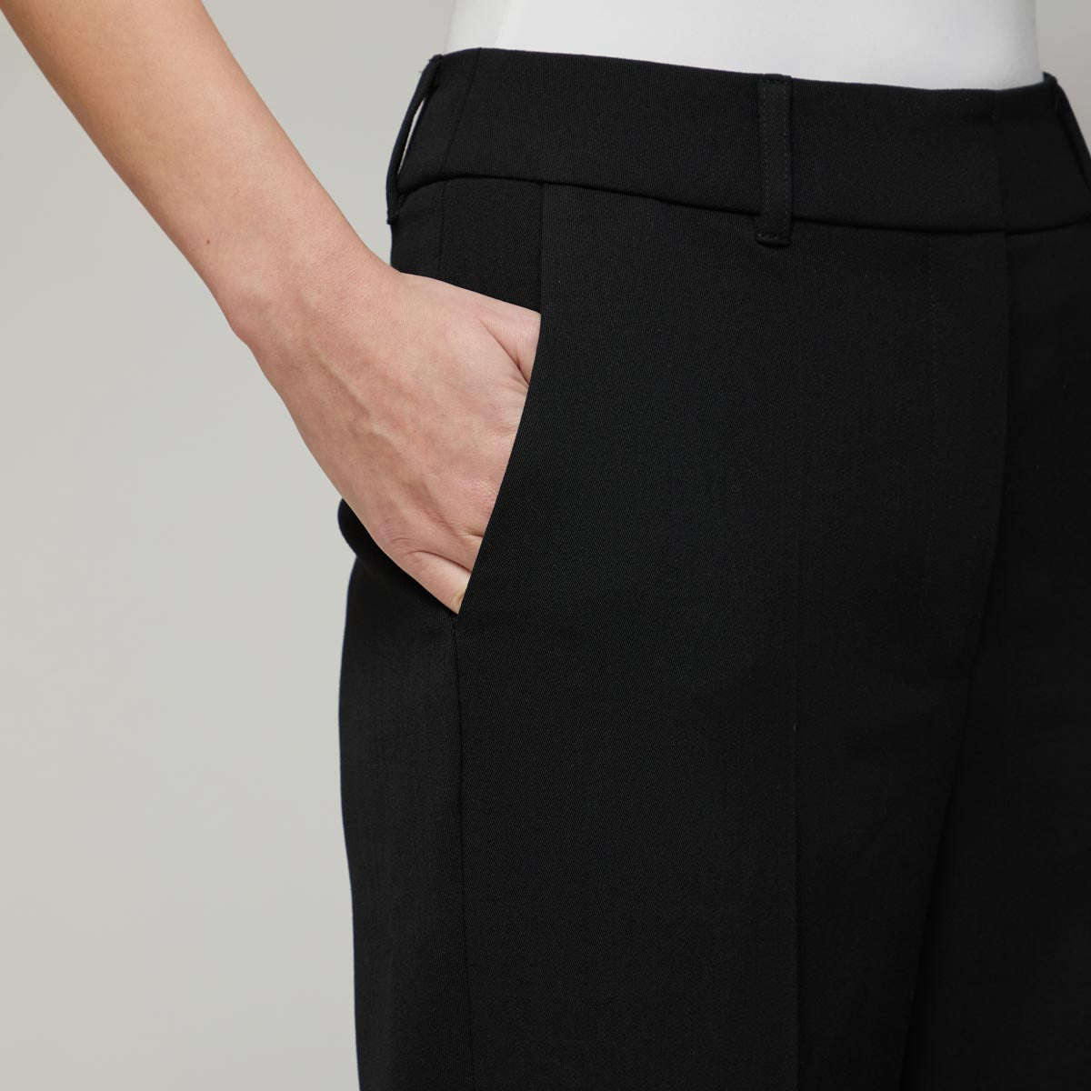 Nina trousers, wool stretch, black