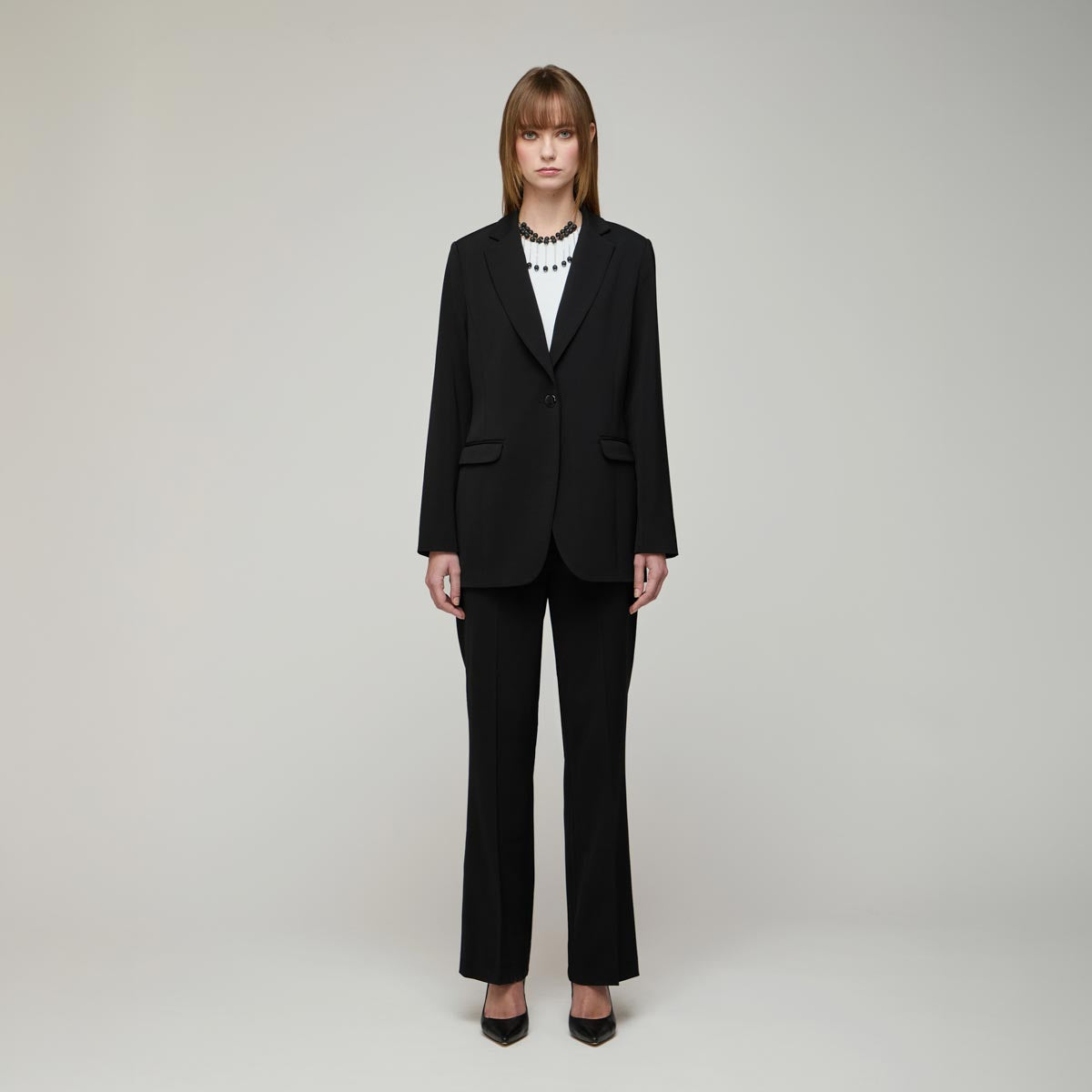 Nina trousers, wool stretch, black