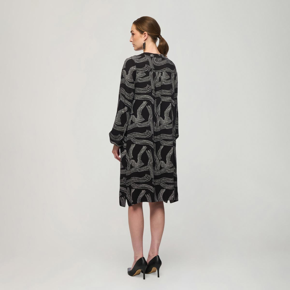 Nadja dress, Kaskadi, black and white