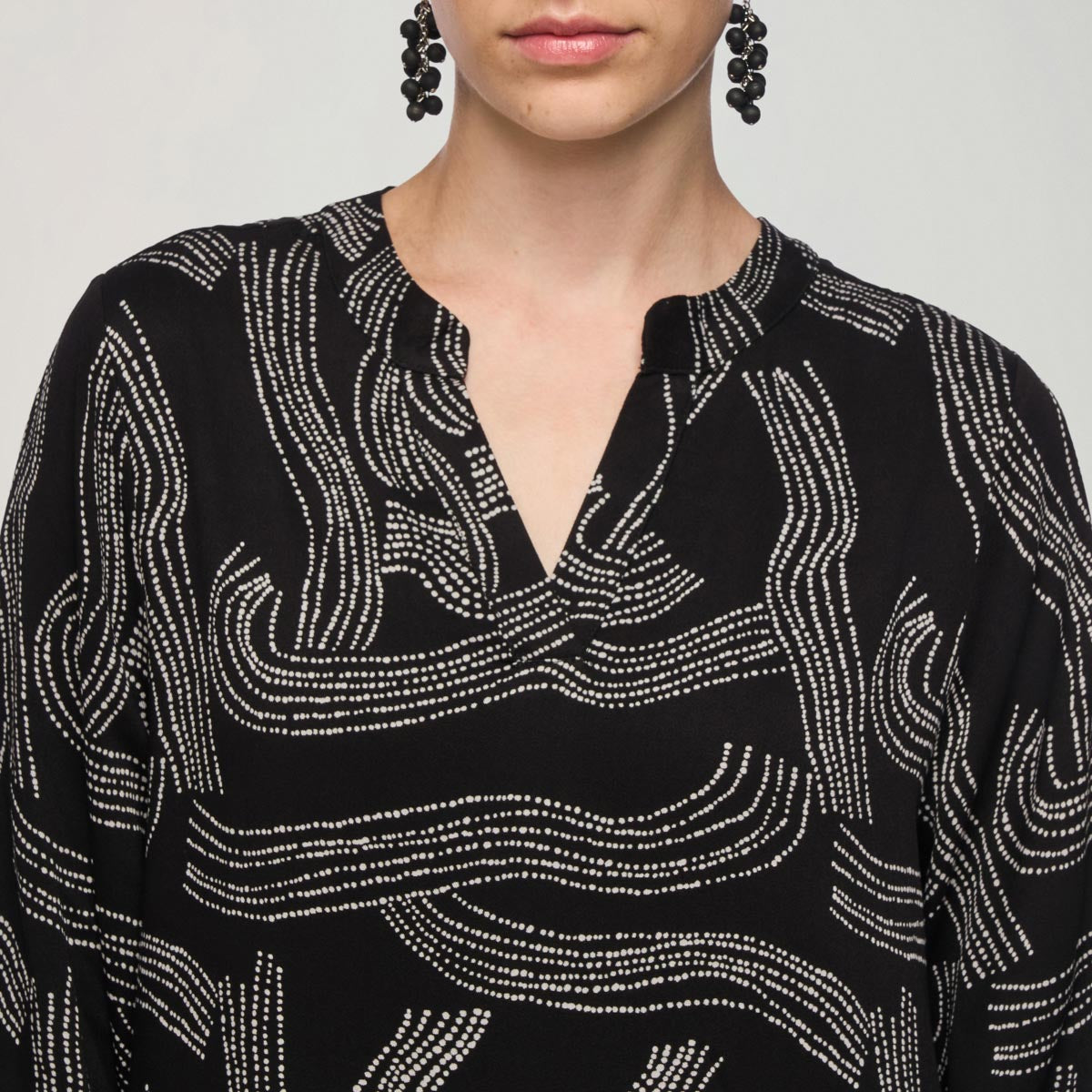 Nadja dress, Kaskadi, black and white