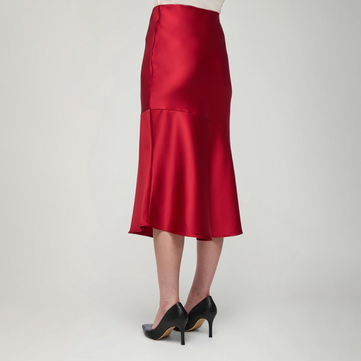 Kelly skirt, satin, dark red