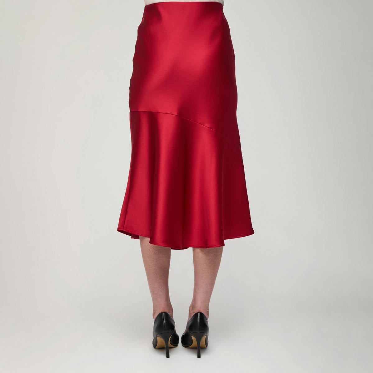 Kelly skirt, satin, dark red