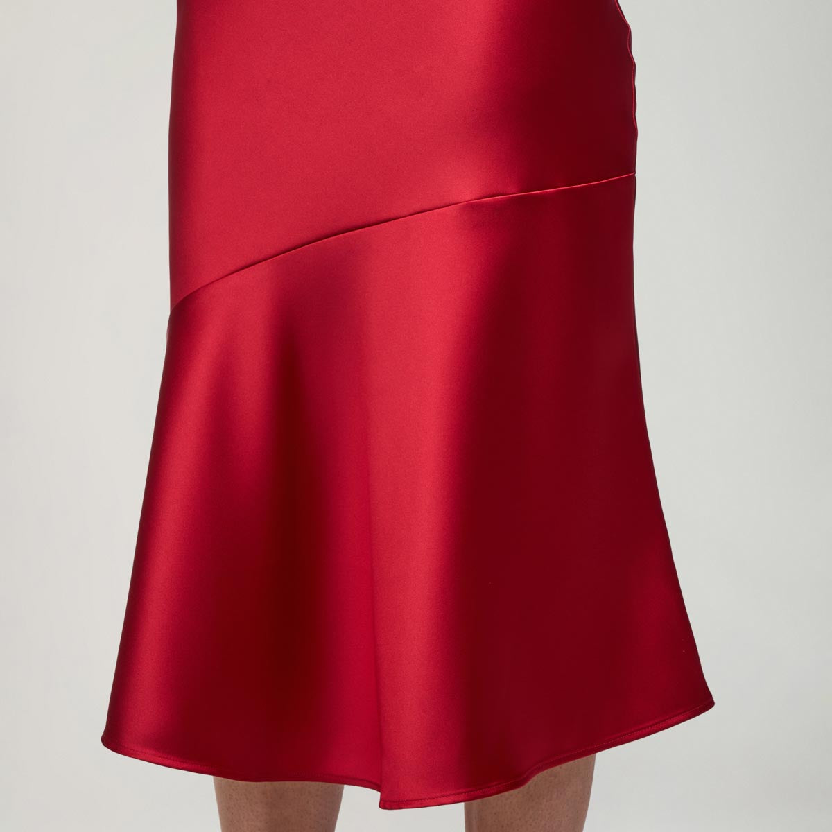 Kelly skirt, satin, dark red