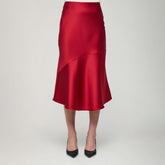 Kelly skirt, satin, dark red