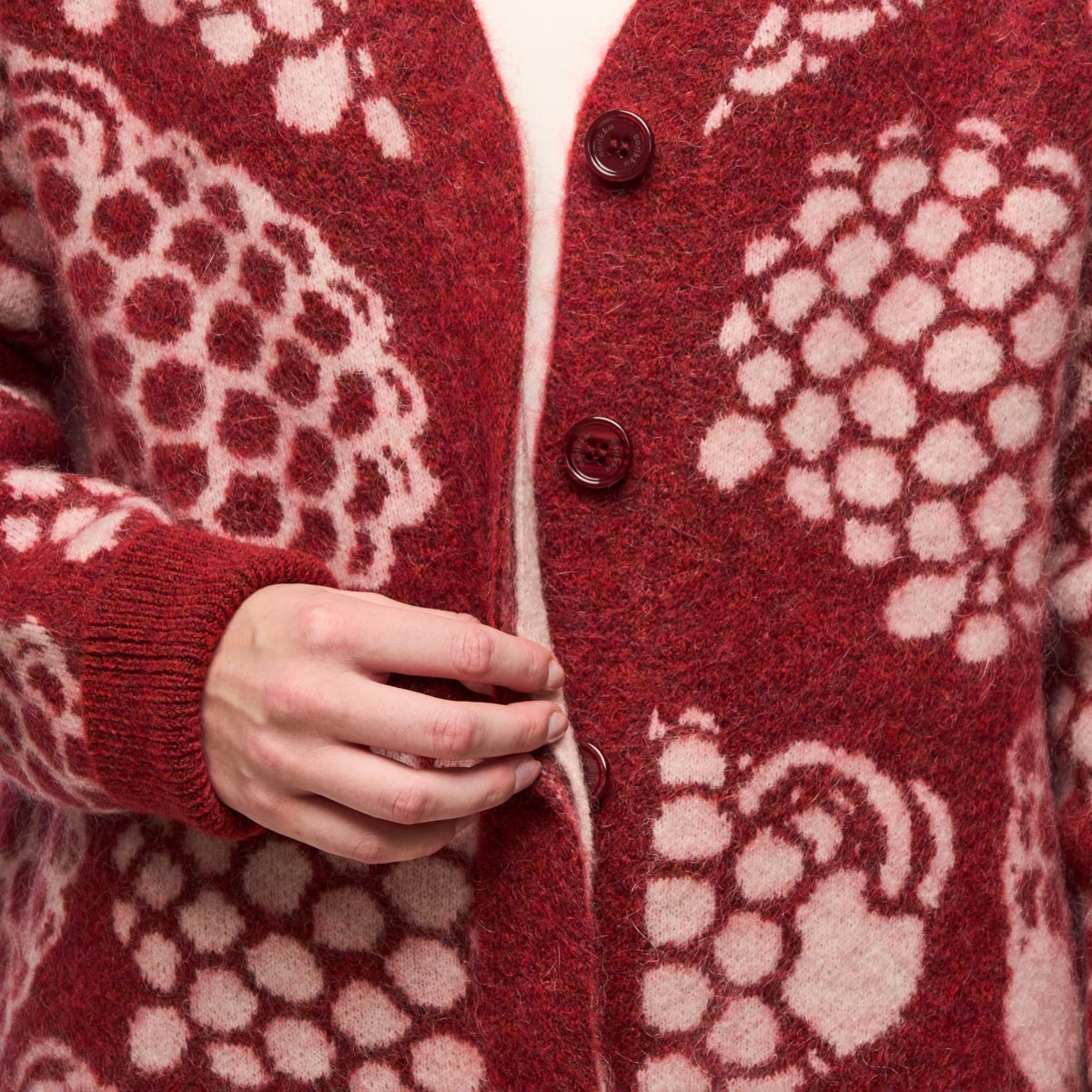 Ellis cardigan, Pässi, dark red