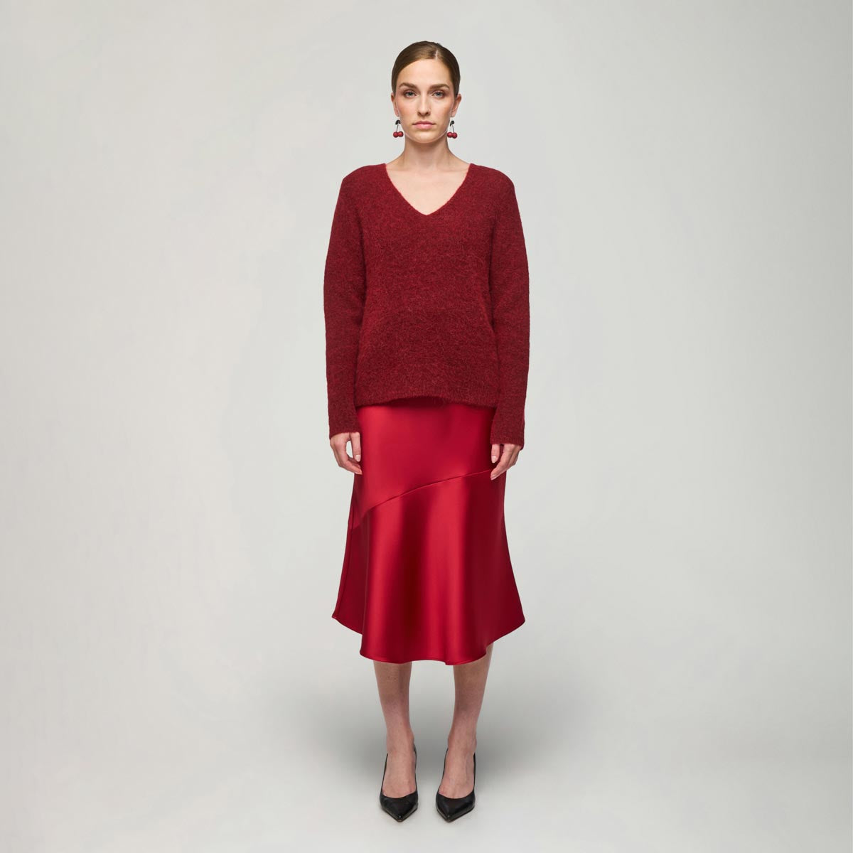 Senora sweater, dark red