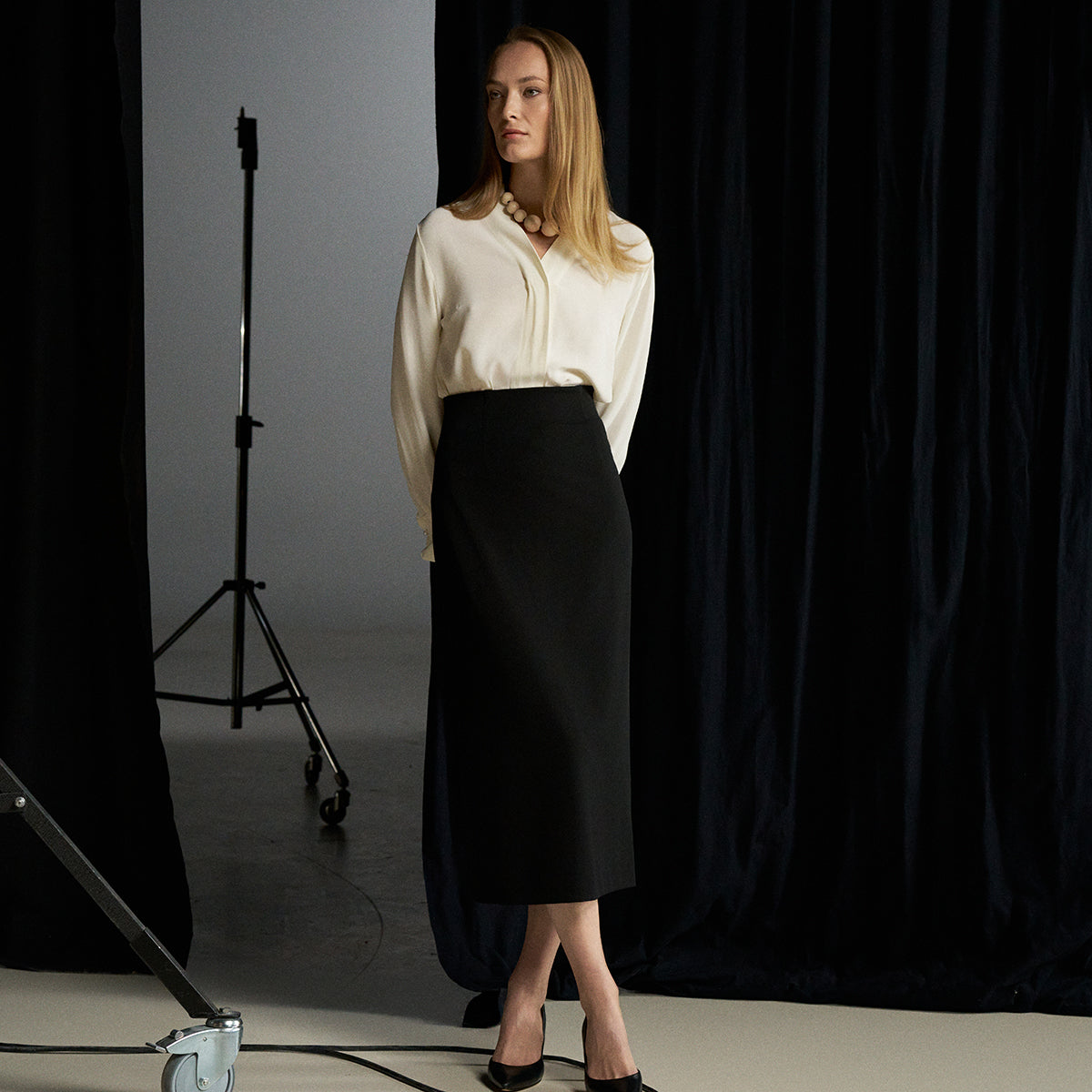 Fiia skirt, jersey, black
