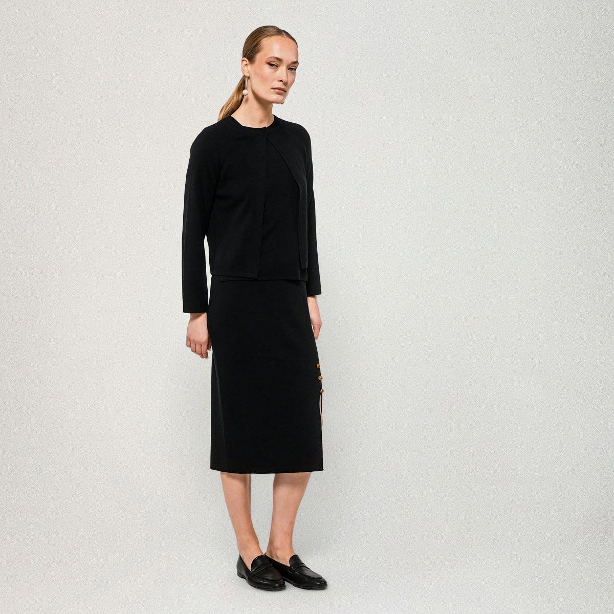 Alessia knit skirt, black