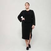 Alessia knit skirt, black