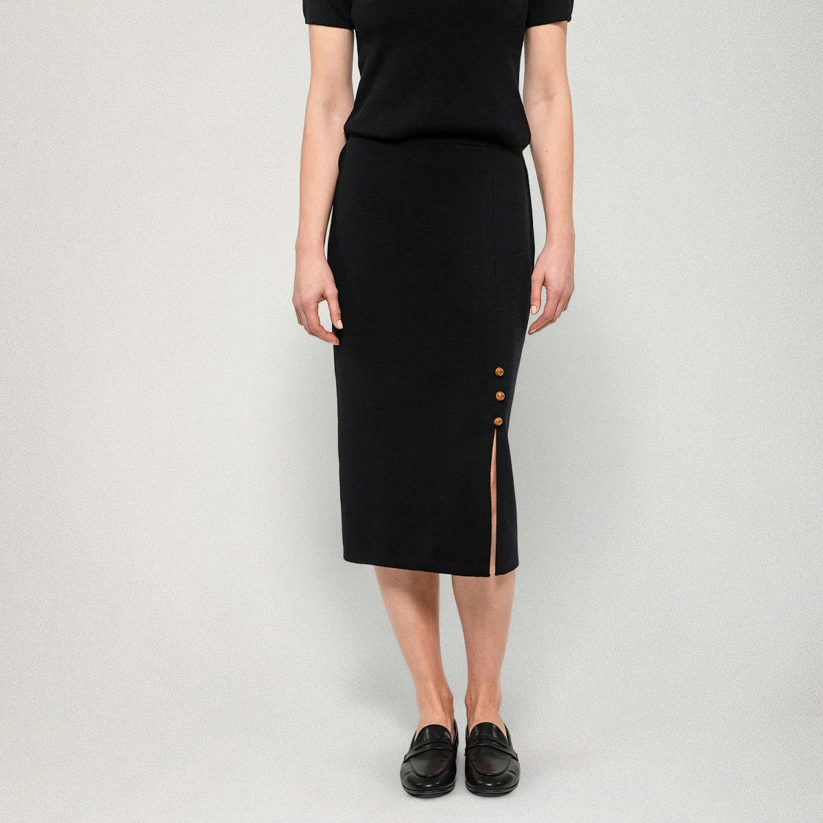 Alessia knit skirt, black