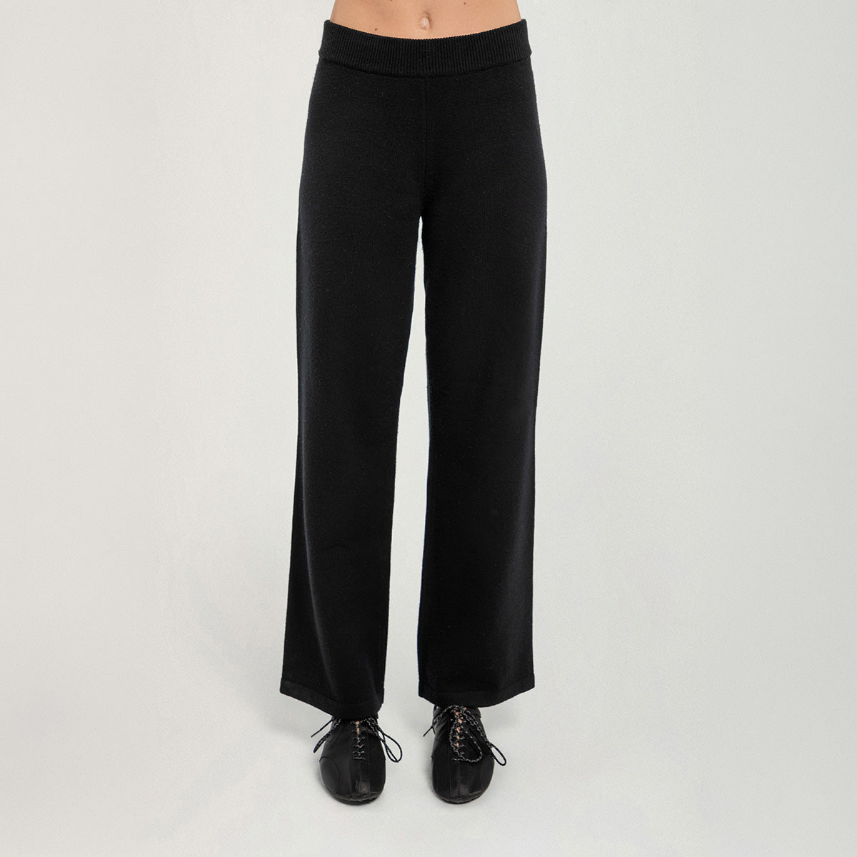 Agnes knit trousers, black