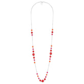 Irene necklace, shades of red