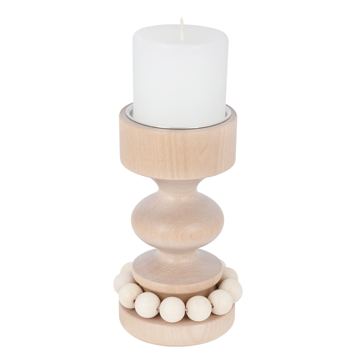 Prinssi candleholder, varnished wood