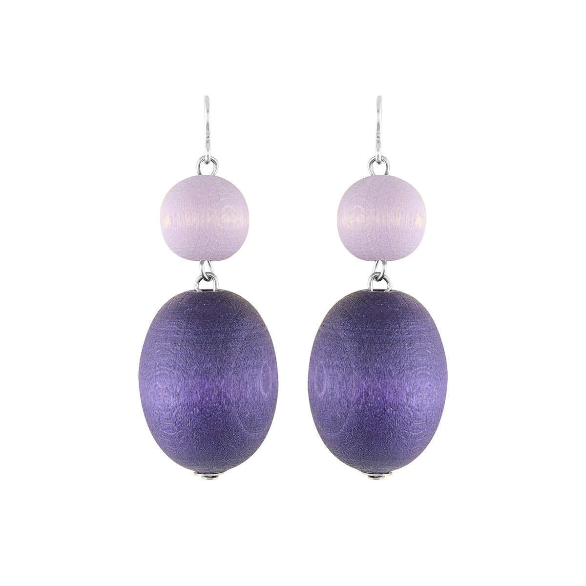 Taateli earrings, dark purple