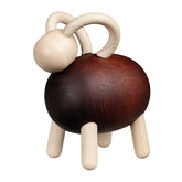 Goat sculpture, 9,5 cm, varnished wood and brown