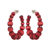 Asta earrings, wine red