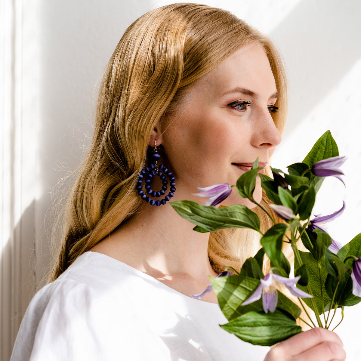 Orkidea earrings, violet