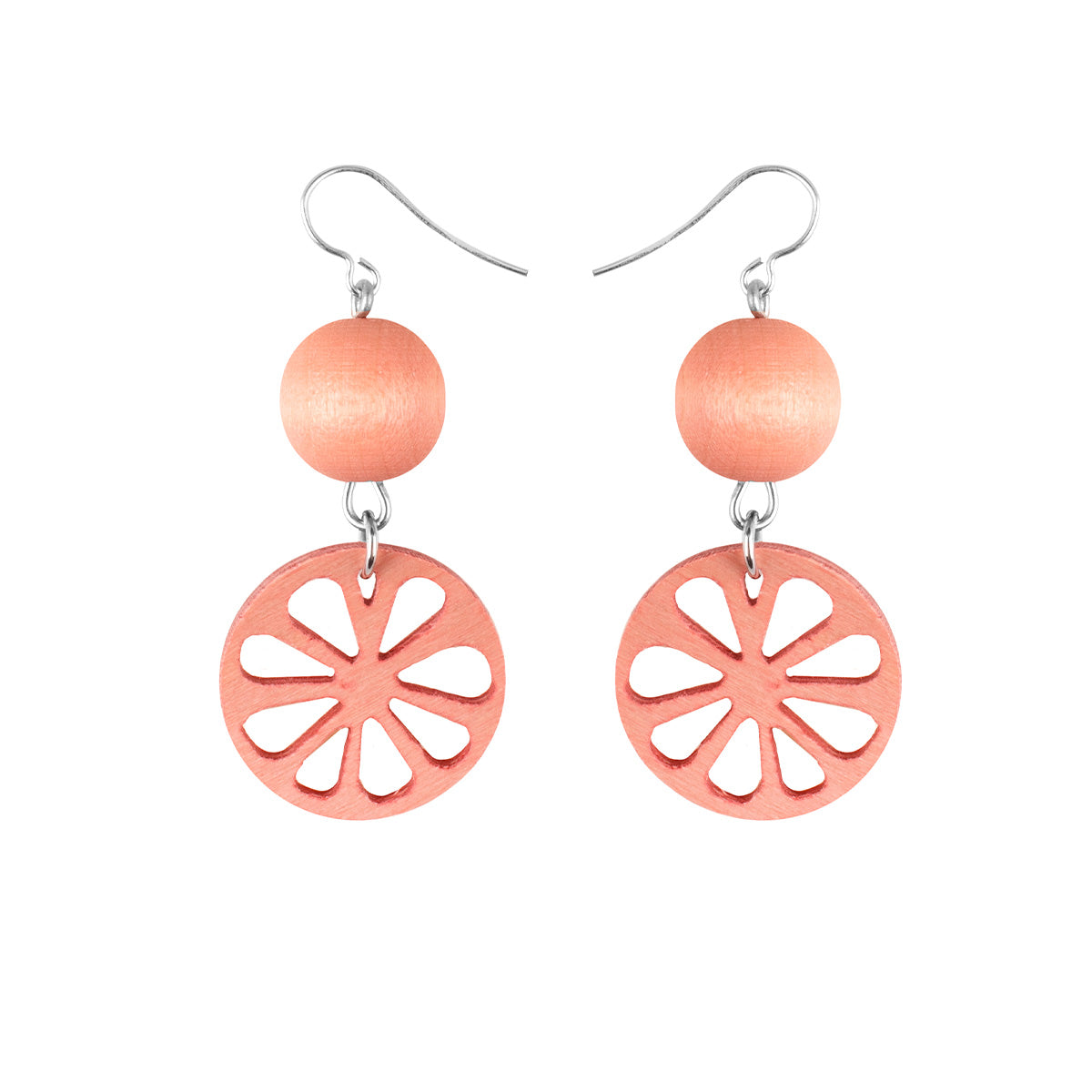 Mandariini earrings, orange