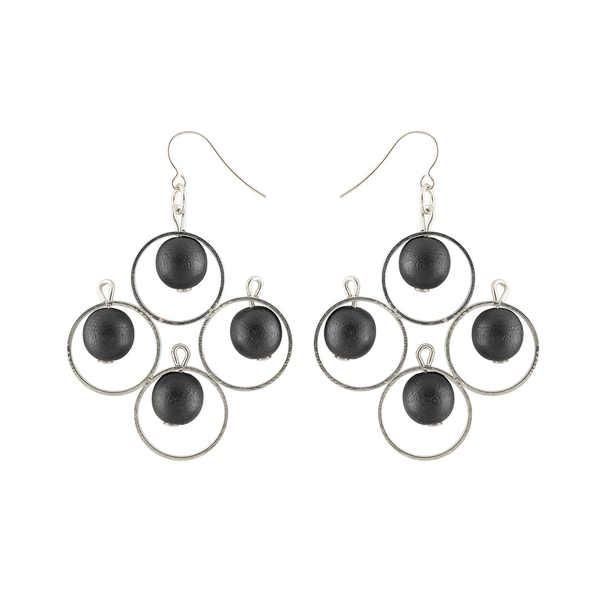 Aamukaste earrings, black