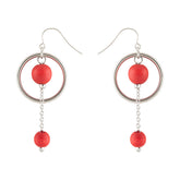 Galaksi earrings, red