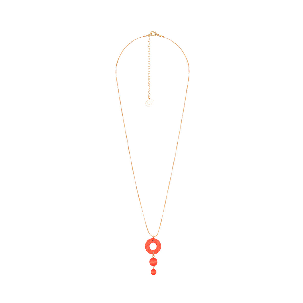 Irina pendant, orange and gold