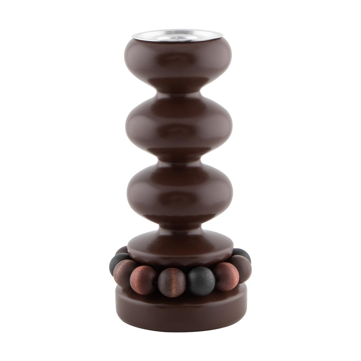 Linna candleholder, dark brown